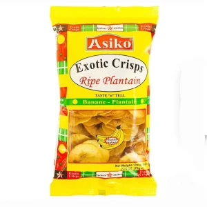 AsikoExotic mild chili-slightly Salted plantain chips 75g